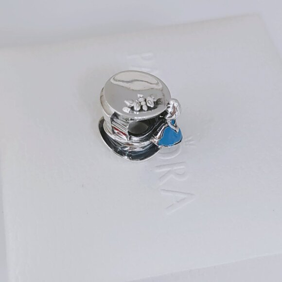 Pandora Alice in Wonderland & The Mad Hatter's Tea Party Charm Pendant with box - Picture 5 of 10